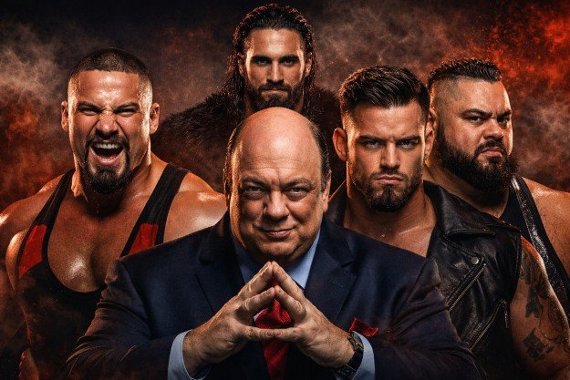 The Vision WWE storyline featuring Paul Heyman, Seth Rollins, Bron Breakker, Austin Theory and Bronson Reed