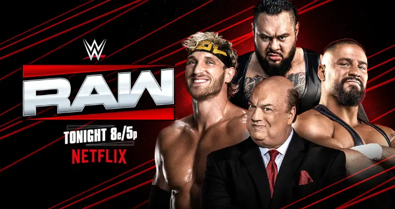 WWE Raw opening segment featuring The Vision faction led by Paul Heyman with Bron Breakker and Austin Theory