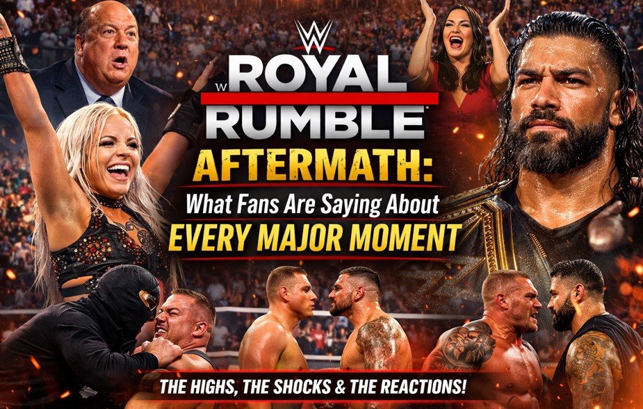 WWE Royal Rumble aftermath showing fan reactions to Liv Morgan winning and Roman Reigns’ Royal Rumble victory